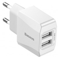 Сетевое зарядное устройство Baseus Mini Dual-U Charger (CCALL-MN02) 2xUSB 2.1A (White)