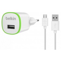 Сетевое зарядное устройство Belkin Home Charger + microUSB cable F8M710vf04-WHT (White)