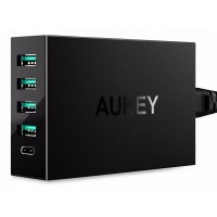 Сетевой адаптер Aukey Fast Charge Qualcomm QC 3.0 PA-Y5 (Black)