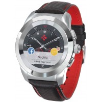 Смарт-часы MyKronoz ZeTime Original Regular (Silver/Black Carbon Red Stitching)