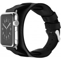 Сменный ремешок Cozistyle Wide Leather Band (CWLB10) для Apple Watch 42mm (Black)