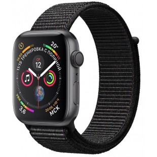 Умные часы Apple Watch Series 4 44 mm with Sport Loop (Space Grey/Black) оптом