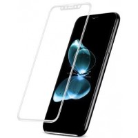 Защитное стекло Baseus Silk-screen 3D Arc Tempered Glass для iPhone X (White)