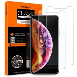 Защитное стекло Spigen Glas.tR SLIM 2 pack (064GL25106) для iPhone XR (Clear) оптом