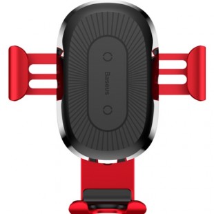 Автодержатель с функцией беспроводной зарядки Baseus Heukji Wireless Charger Vent Car Mount красный оптом