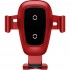 Автодержатель с функцией беспроводной зарядки Baseus Metal Wireless Charger Gravity Car Mount красный оптом