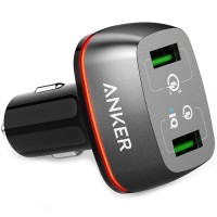 Автомобильное зарядное устройство Anker PowerDrive+ 2 QC 3.0 (A2224H11) чёрное