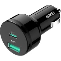 Автомобильное зарядное устройство Aukey USB-C Power Delivery 2.0 (CC-Y7)