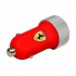 Автозарядка Ferrari Dual USB 2.1A + кабели Ligtning и 30-pin для iPhone / iPod / iPad Красная оптом