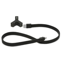 Автозарядка Tylt Y-charge 2 USB 2.1А с ленточным кабелем Tylt Syncable Lightning-USB чёрная