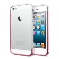 Бампер Spigen Linear EX Slim Metal для iPhone 5/5S/SE Розовый