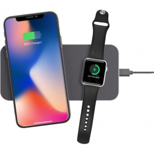Беспроводная зарядка Exelium XPAD 2.1 - Multicharger 2-in-1 для iPhone/Apple Watch/Airpods чёрная оптом