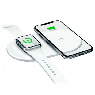Беспроводное зарядное устройство Baseus Smart 2-in-1 Wireless Charger iPhone/ Apple Watch/ Airpods белое (WX2IN1-02) оптом