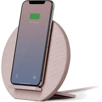 Беспроводное зарядное устройство Native Union DOCK Wireless Charger Qi 10W for iPhone розовое (DROP-ROSE-FB)