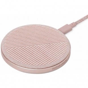 Беспроводное зарядное устройство Native Union DROP Wireless Charger Qi 10W розовое (DROP-ROSE-FB) оптом