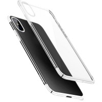 Чехол Baseus Glitter Case для iPhone Xs Max белый (65-DW02)