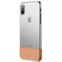 Чехол Baseus Half to Half Case для iPhone Xs Max золотистый (WIAPIPH65-RY0V)