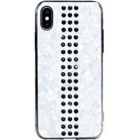 Чехол Bling My Thing Stripe Collection для iPhone X/Xs белый White Pearl
