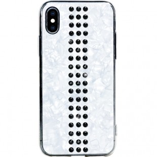 Чехол Bling My Thing Stripe Collection для iPhone X/Xs белый White Pearl оптом
