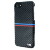 Чехол BMW M-Collection Carbon Inspiration Hard PU для iPhone 7/ iPhone 8 чёрный