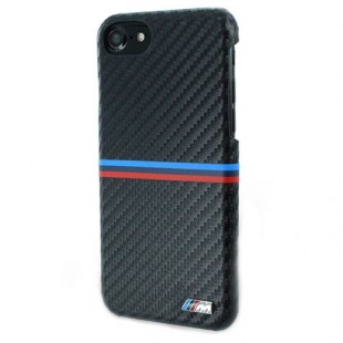 Чехол BMW M-Collection Carbon Inspiration Hard PU для iPhone 7/ iPhone 8 чёрный оптом