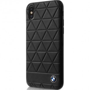 Чехол BMW Signature Embossed hexagon leather Hard для iPhone X чёрный оптом