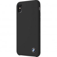 Чехол BMW Signature Liquid silicone Hard для iPhone X чёрный