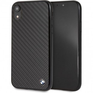 Чехол BMW Signature Real Carbon Fiber Hard для iPhone XR чёрный оптом