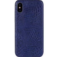 Чехол Brando Leather Croco Case для iPhone X/Xs синий