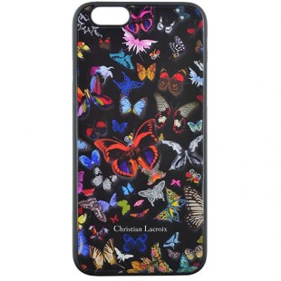 Чехол Christian Lacroix Butterfly Hard для iPhone 6/6s Plus чёрный оптом