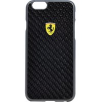 Чехол Ferrari Formula One Hard Real Carbon Fiber Case для iPhone 6 Plus (5,5") чёрный