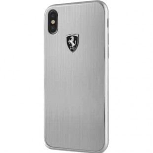 Чехол Ferrari Heritage Aluminium Hard для iPhone X/Xs серебристый оптом
