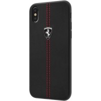 Чехол Ferrari Heritage W Leather Hard для iPhone X/Xs чёрный