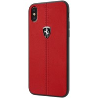 Чехол Ferrari Heritage W Leather Hard для iPhone X/Xs красный