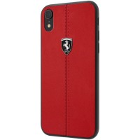 Чехол Ferrari Heritage W Leather Hard для iPhone Xr красный