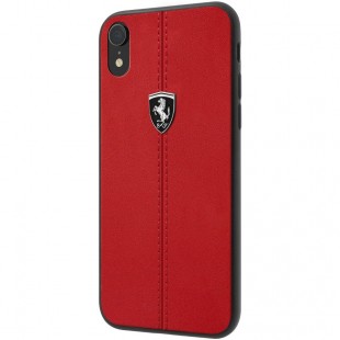 Чехол Ferrari Heritage W Leather Hard для iPhone Xr красный оптом