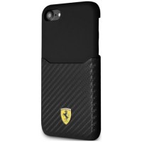 Чехол Ferrari On Track Carbon Card Slot для iPhone 7/ iPhone 8 чёрный