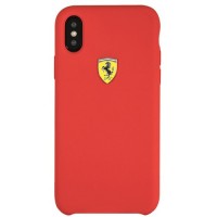 Чехол Ferrari On Trak Silicone Hard Case для iPhone X/Xs красный