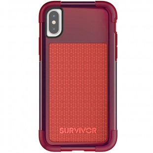 Чехол Griffin Survivor Fit для iPhone X красный/тёмно-красный оптом