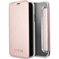 Чехол Guess Iridescent Book Case для iPhone X/Xs розовое золото