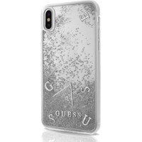 Чехол Guess Liquid Glitter для Phone X/Xs прозрачный/серебристый