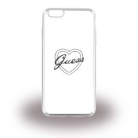 Чехол Guess Signature Heart для iPhone 6/6S серебристый
