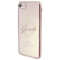 Чехол Guess Signature Heart Hard для iPhone 7 розовое золото