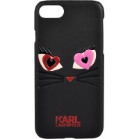 Чехол Karl Lagerfeld Choupette in love 2 Hard PU для iPhone 7 (Айфон 7) чёрный