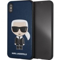Чехол Karl Lagerfeld «Iconic Karl» Hard Case для iPhone Xs Max синий
