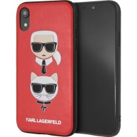 Чехол Karl Lagerfeld «Karl and Choupette» Hard Case для iPhone Xr красный