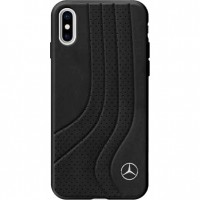 Чехол Mercedes New Bow II Hard Leather для iPhone X чёрный