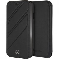 Чехол Mercedes New Organic I Collection Book Style Case для iPhone X/Xs чёрный (Midnight Black)