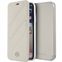 Чехол Mercedes New Organic I Collection Book Style Case для iPhone X/Xs серый (Crystal grey)
