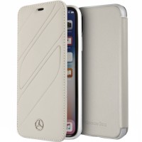 Чехол Mercedes New Organic I Collection Book Style Case для iPhone Xs Max серый (Crystal grey)